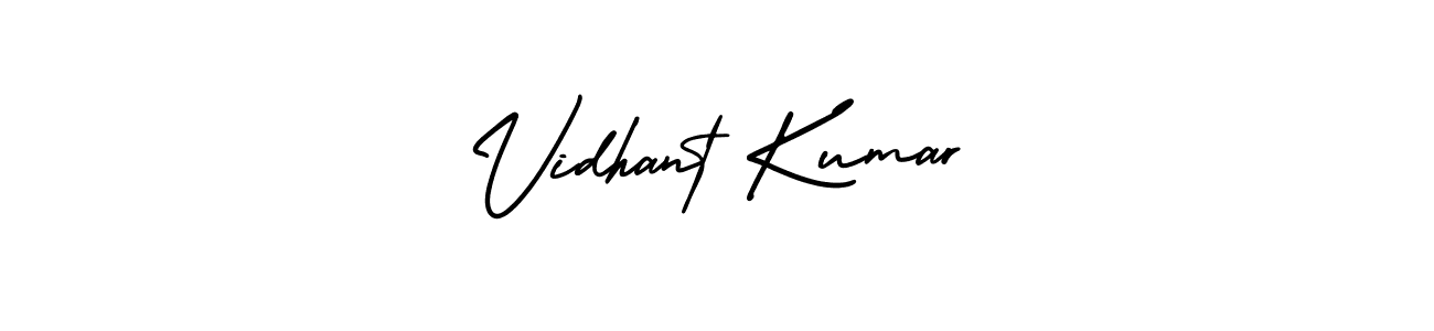 Use a signature maker to create a handwritten signature online. With this signature software, you can design (AmerikaSignatureDemo-Regular) your own signature for name Vidhant Kumar. Vidhant Kumar signature style 3 images and pictures png