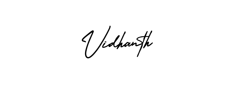 Vidhanth stylish signature style. Best Handwritten Sign (AmerikaSignatureDemo-Regular) for my name. Handwritten Signature Collection Ideas for my name Vidhanth. Vidhanth signature style 3 images and pictures png