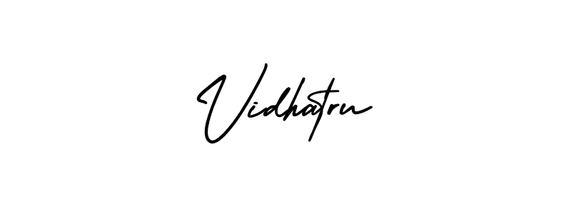 How to make Vidhatru signature? AmerikaSignatureDemo-Regular is a professional autograph style. Create handwritten signature for Vidhatru name. Vidhatru signature style 3 images and pictures png