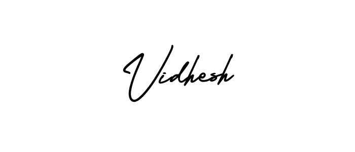 This is the best signature style for the Vidhesh name. Also you like these signature font (AmerikaSignatureDemo-Regular). Mix name signature. Vidhesh signature style 3 images and pictures png