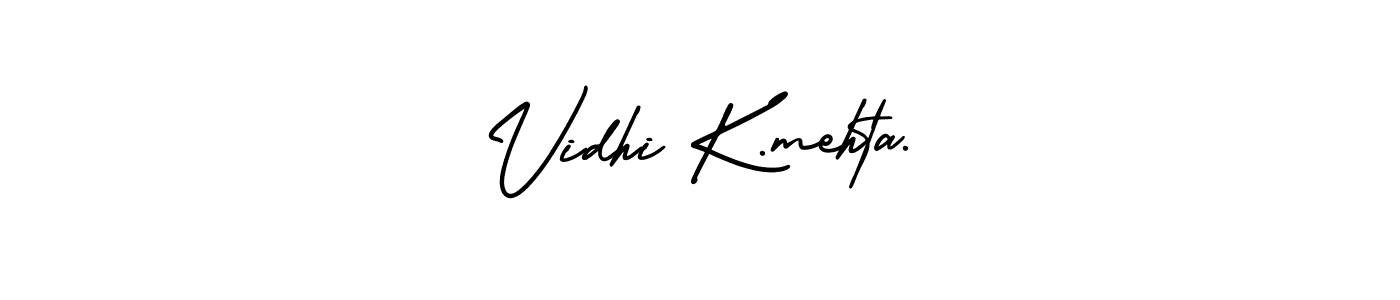 It looks lik you need a new signature style for name Vidhi K.mehta.. Design unique handwritten (AmerikaSignatureDemo-Regular) signature with our free signature maker in just a few clicks. Vidhi K.mehta. signature style 3 images and pictures png