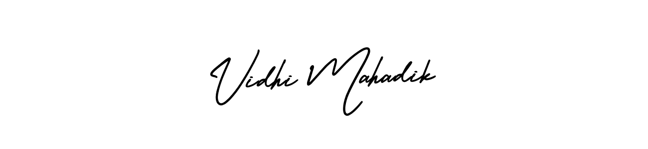 Make a short Vidhi Mahadik signature style. Manage your documents anywhere anytime using AmerikaSignatureDemo-Regular. Create and add eSignatures, submit forms, share and send files easily. Vidhi Mahadik signature style 3 images and pictures png