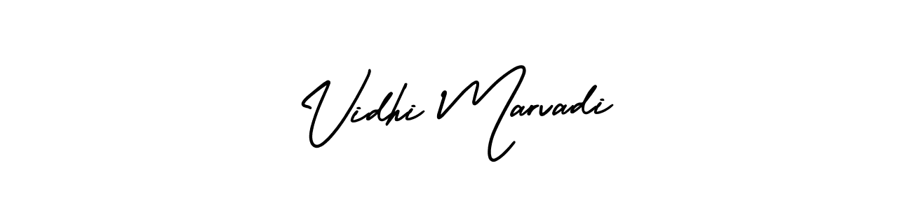 Vidhi Marvadi stylish signature style. Best Handwritten Sign (AmerikaSignatureDemo-Regular) for my name. Handwritten Signature Collection Ideas for my name Vidhi Marvadi. Vidhi Marvadi signature style 3 images and pictures png