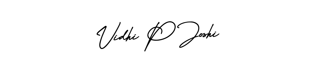 Vidhi P Joshi stylish signature style. Best Handwritten Sign (AmerikaSignatureDemo-Regular) for my name. Handwritten Signature Collection Ideas for my name Vidhi P Joshi. Vidhi P Joshi signature style 3 images and pictures png
