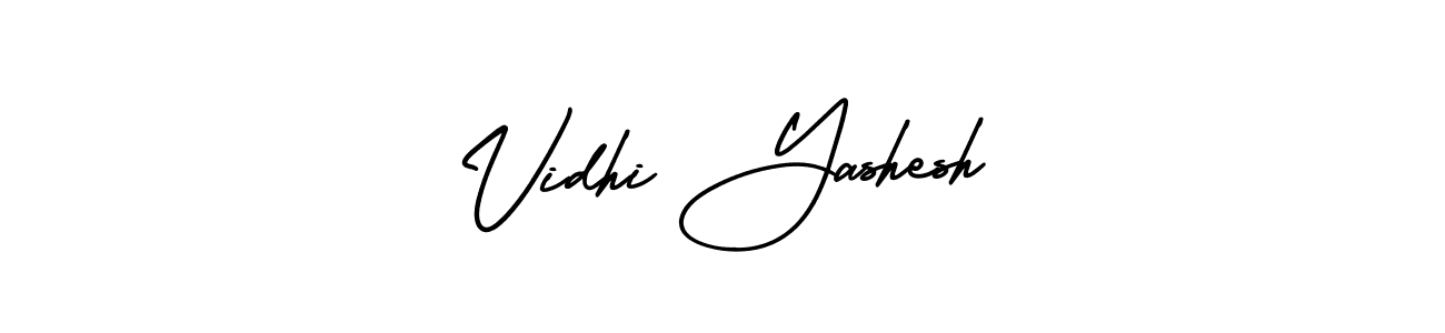 Vidhi Yashesh stylish signature style. Best Handwritten Sign (AmerikaSignatureDemo-Regular) for my name. Handwritten Signature Collection Ideas for my name Vidhi Yashesh. Vidhi Yashesh signature style 3 images and pictures png