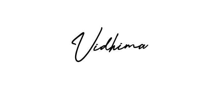 How to Draw Vidhima signature style? AmerikaSignatureDemo-Regular is a latest design signature styles for name Vidhima. Vidhima signature style 3 images and pictures png