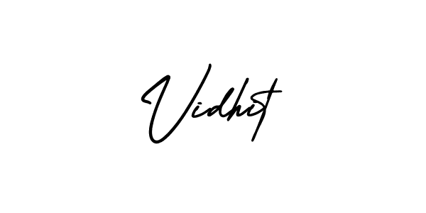 Design your own signature with our free online signature maker. With this signature software, you can create a handwritten (AmerikaSignatureDemo-Regular) signature for name Vidhit. Vidhit signature style 3 images and pictures png