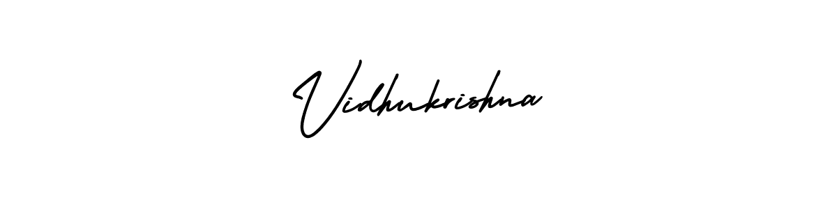 Make a beautiful signature design for name Vidhukrishna. With this signature (AmerikaSignatureDemo-Regular) style, you can create a handwritten signature for free. Vidhukrishna signature style 3 images and pictures png