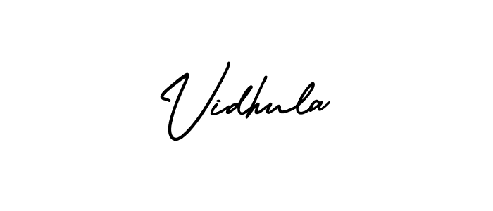 Create a beautiful signature design for name Vidhula. With this signature (AmerikaSignatureDemo-Regular) fonts, you can make a handwritten signature for free. Vidhula signature style 3 images and pictures png