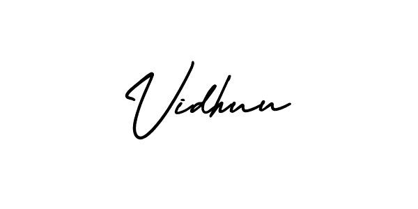 Similarly AmerikaSignatureDemo-Regular is the best handwritten signature design. Signature creator online .You can use it as an online autograph creator for name Vidhuu. Vidhuu signature style 3 images and pictures png