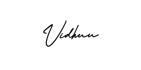 Similarly AmerikaSignatureDemo-Regular is the best handwritten signature design. Signature creator online .You can use it as an online autograph creator for name Vidhuu. Vidhuu signature style 3 images and pictures png