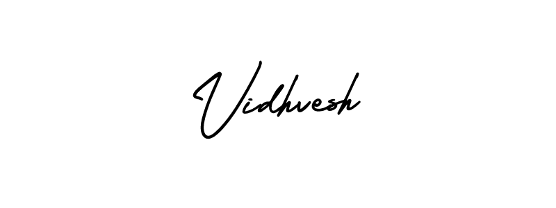 Vidhvesh stylish signature style. Best Handwritten Sign (AmerikaSignatureDemo-Regular) for my name. Handwritten Signature Collection Ideas for my name Vidhvesh. Vidhvesh signature style 3 images and pictures png