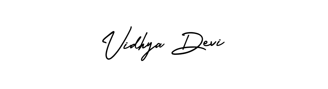 Create a beautiful signature design for name Vidhya Devi. With this signature (AmerikaSignatureDemo-Regular) fonts, you can make a handwritten signature for free. Vidhya Devi signature style 3 images and pictures png