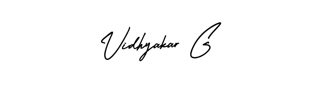 How to make Vidhyakar G signature? AmerikaSignatureDemo-Regular is a professional autograph style. Create handwritten signature for Vidhyakar G name. Vidhyakar G signature style 3 images and pictures png