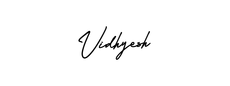 Vidhyesh stylish signature style. Best Handwritten Sign (AmerikaSignatureDemo-Regular) for my name. Handwritten Signature Collection Ideas for my name Vidhyesh. Vidhyesh signature style 3 images and pictures png