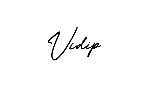 How to Draw Vidip signature style? AmerikaSignatureDemo-Regular is a latest design signature styles for name Vidip. Vidip signature style 3 images and pictures png