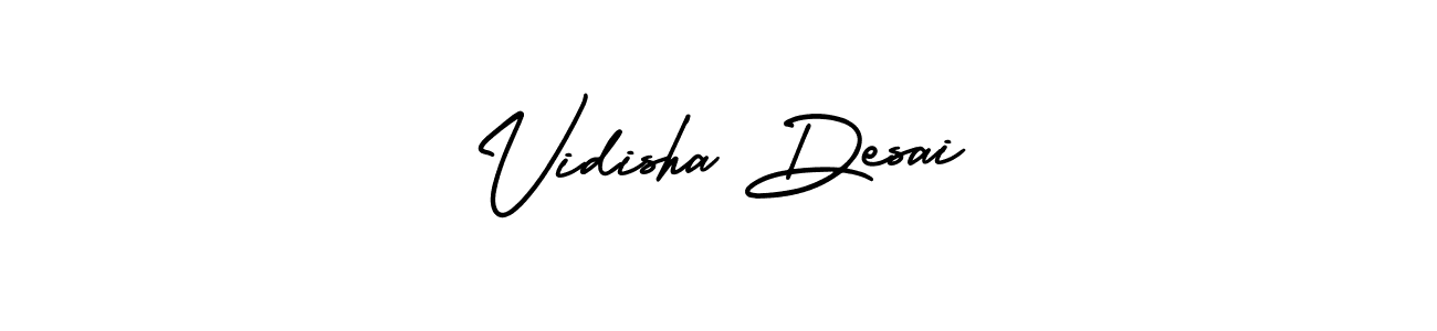 This is the best signature style for the Vidisha Desai name. Also you like these signature font (AmerikaSignatureDemo-Regular). Mix name signature. Vidisha Desai signature style 3 images and pictures png