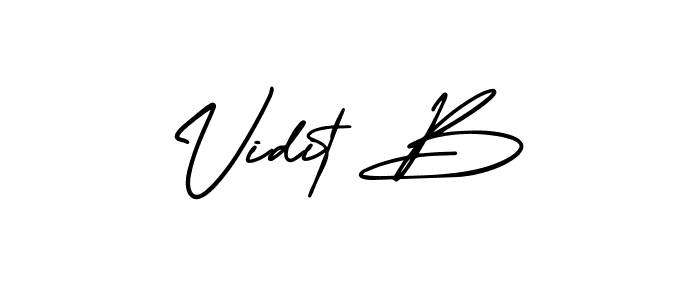 Best and Professional Signature Style for Vidit B. AmerikaSignatureDemo-Regular Best Signature Style Collection. Vidit B signature style 3 images and pictures png