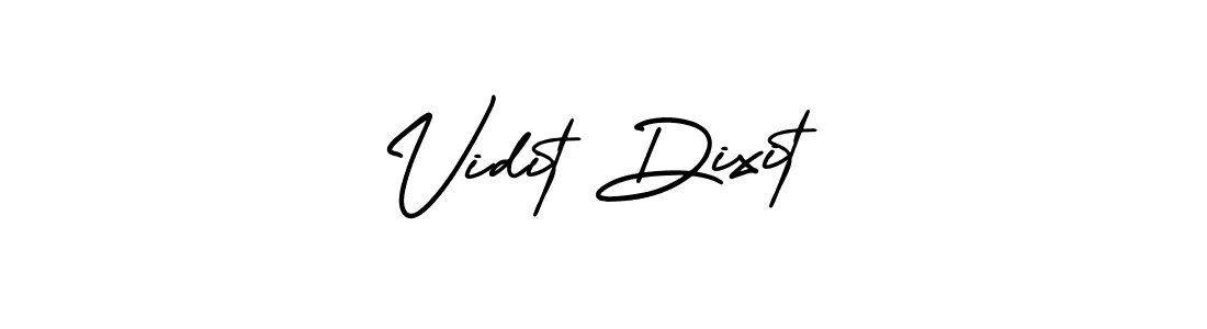 Vidit Dixit stylish signature style. Best Handwritten Sign (AmerikaSignatureDemo-Regular) for my name. Handwritten Signature Collection Ideas for my name Vidit Dixit. Vidit Dixit signature style 3 images and pictures png