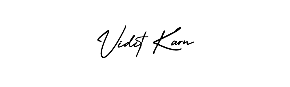AmerikaSignatureDemo-Regular is a professional signature style that is perfect for those who want to add a touch of class to their signature. It is also a great choice for those who want to make their signature more unique. Get Vidit Karn name to fancy signature for free. Vidit Karn signature style 3 images and pictures png