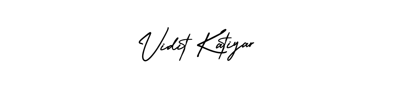 How to make Vidit Katiyar name signature. Use AmerikaSignatureDemo-Regular style for creating short signs online. This is the latest handwritten sign. Vidit Katiyar signature style 3 images and pictures png