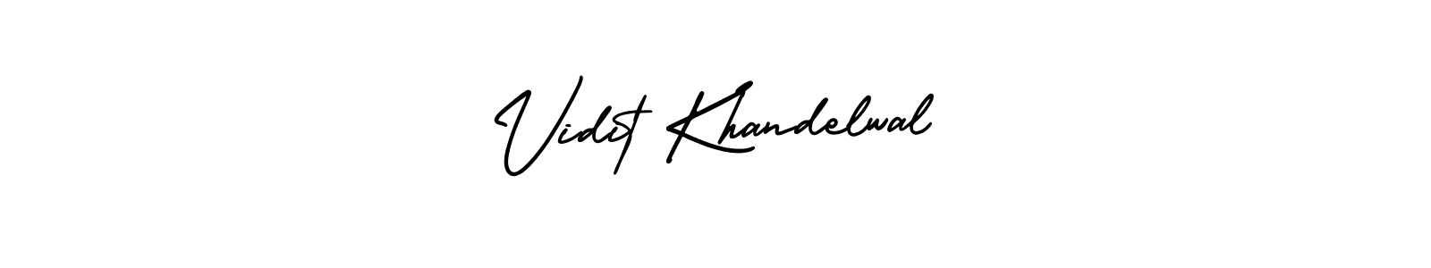 Make a short Vidit Khandelwal signature style. Manage your documents anywhere anytime using AmerikaSignatureDemo-Regular. Create and add eSignatures, submit forms, share and send files easily. Vidit Khandelwal signature style 3 images and pictures png