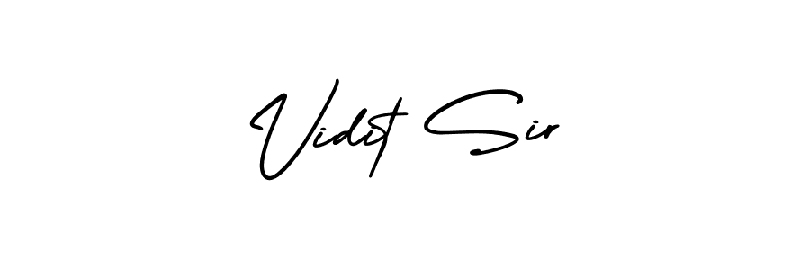 This is the best signature style for the Vidit Sir name. Also you like these signature font (AmerikaSignatureDemo-Regular). Mix name signature. Vidit Sir signature style 3 images and pictures png