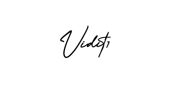 Design your own signature with our free online signature maker. With this signature software, you can create a handwritten (AmerikaSignatureDemo-Regular) signature for name Vidit7. Vidit7 signature style 3 images and pictures png