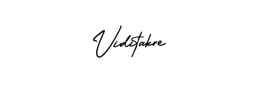 It looks lik you need a new signature style for name Viditakre. Design unique handwritten (AmerikaSignatureDemo-Regular) signature with our free signature maker in just a few clicks. Viditakre signature style 3 images and pictures png