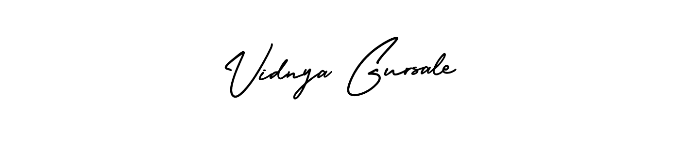 Also You can easily find your signature by using the search form. We will create Vidnya Gursale name handwritten signature images for you free of cost using AmerikaSignatureDemo-Regular sign style. Vidnya Gursale signature style 3 images and pictures png