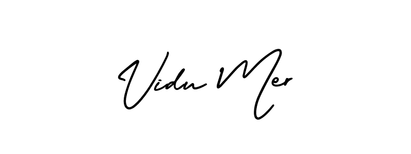 Also we have Vidu Mer name is the best signature style. Create professional handwritten signature collection using AmerikaSignatureDemo-Regular autograph style. Vidu Mer signature style 3 images and pictures png