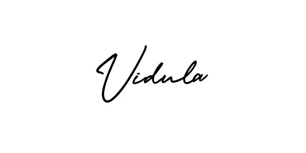 Also You can easily find your signature by using the search form. We will create Vidula name handwritten signature images for you free of cost using AmerikaSignatureDemo-Regular sign style. Vidula signature style 3 images and pictures png