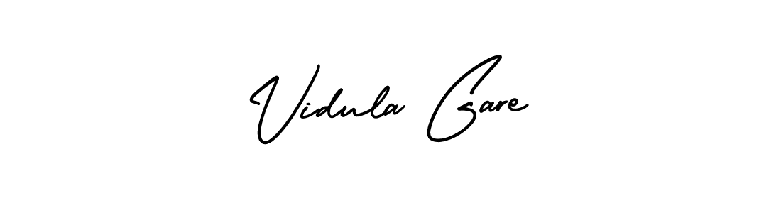 Use a signature maker to create a handwritten signature online. With this signature software, you can design (AmerikaSignatureDemo-Regular) your own signature for name Vidula Gare. Vidula Gare signature style 3 images and pictures png