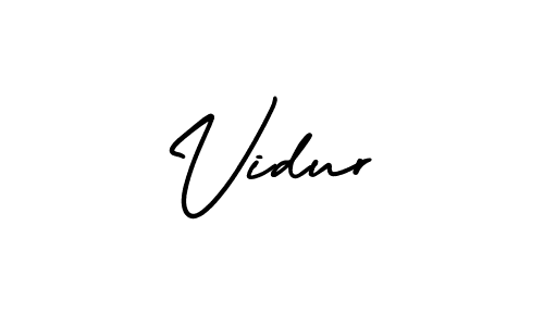 if you are searching for the best signature style for your name Vidur. so please give up your signature search. here we have designed multiple signature styles  using AmerikaSignatureDemo-Regular. Vidur signature style 3 images and pictures png