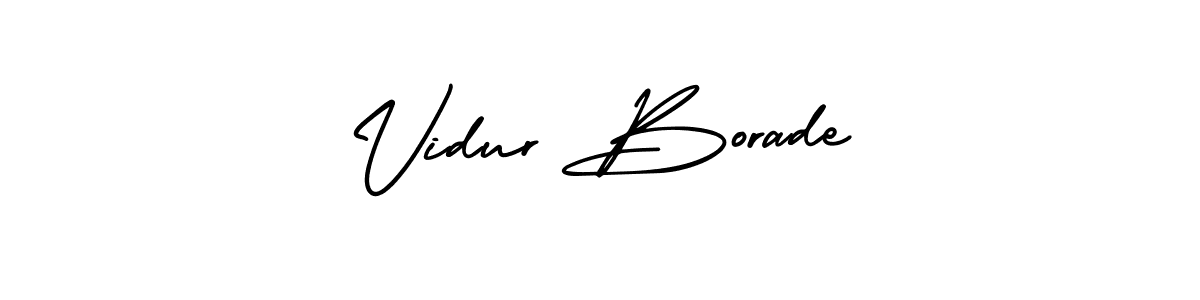 Design your own signature with our free online signature maker. With this signature software, you can create a handwritten (AmerikaSignatureDemo-Regular) signature for name Vidur Borade. Vidur Borade signature style 3 images and pictures png