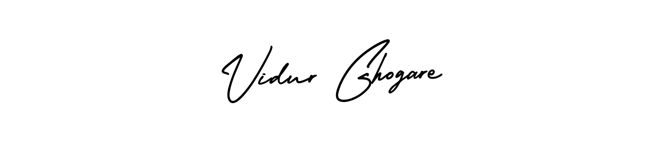 Use a signature maker to create a handwritten signature online. With this signature software, you can design (AmerikaSignatureDemo-Regular) your own signature for name Vidur Ghogare. Vidur Ghogare signature style 3 images and pictures png