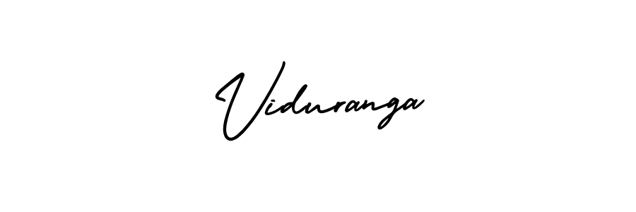 Make a beautiful signature design for name Viduranga. With this signature (AmerikaSignatureDemo-Regular) style, you can create a handwritten signature for free. Viduranga signature style 3 images and pictures png