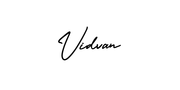 How to make Vidvan name signature. Use AmerikaSignatureDemo-Regular style for creating short signs online. This is the latest handwritten sign. Vidvan signature style 3 images and pictures png