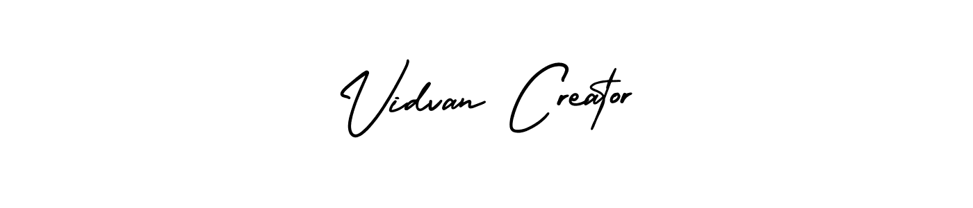 How to make Vidvan Creator name signature. Use AmerikaSignatureDemo-Regular style for creating short signs online. This is the latest handwritten sign. Vidvan Creator signature style 3 images and pictures png
