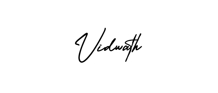 You should practise on your own different ways (AmerikaSignatureDemo-Regular) to write your name (Vidwath) in signature. don't let someone else do it for you. Vidwath signature style 3 images and pictures png