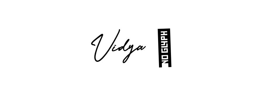 The best way (AmerikaSignatureDemo-Regular) to make a short signature is to pick only two or three words in your name. The name Vidya ♡ include a total of six letters. For converting this name. Vidya ♡ signature style 3 images and pictures png
