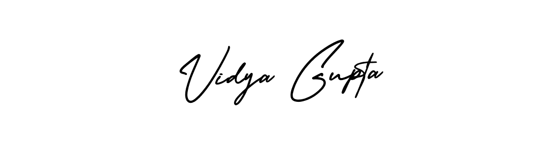 The best way (AmerikaSignatureDemo-Regular) to make a short signature is to pick only two or three words in your name. The name Vidya Gupta include a total of six letters. For converting this name. Vidya Gupta signature style 3 images and pictures png