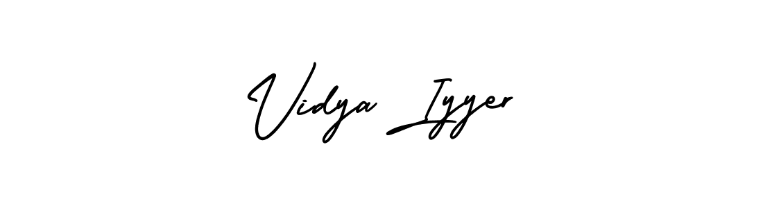 Make a beautiful signature design for name Vidya Iyyer. With this signature (AmerikaSignatureDemo-Regular) style, you can create a handwritten signature for free. Vidya Iyyer signature style 3 images and pictures png