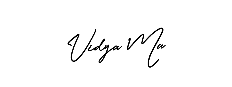 Check out images of Autograph of Vidya Ma name. Actor Vidya Ma Signature Style. AmerikaSignatureDemo-Regular is a professional sign style online. Vidya Ma signature style 3 images and pictures png