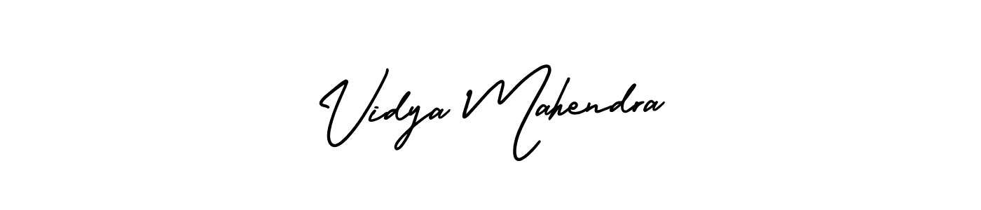 How to make Vidya Mahendra name signature. Use AmerikaSignatureDemo-Regular style for creating short signs online. This is the latest handwritten sign. Vidya Mahendra signature style 3 images and pictures png
