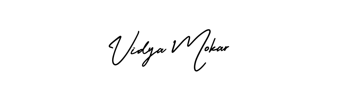 Similarly AmerikaSignatureDemo-Regular is the best handwritten signature design. Signature creator online .You can use it as an online autograph creator for name Vidya Mokar. Vidya Mokar signature style 3 images and pictures png