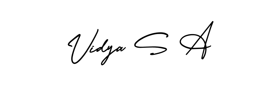 Best and Professional Signature Style for Vidya S A. AmerikaSignatureDemo-Regular Best Signature Style Collection. Vidya S A signature style 3 images and pictures png
