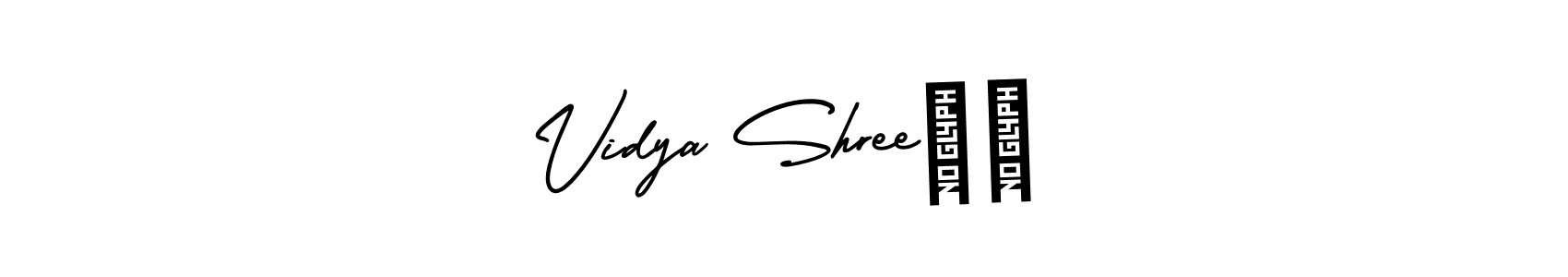 You should practise on your own different ways (AmerikaSignatureDemo-Regular) to write your name (Vidya Shree❤️) in signature. don't let someone else do it for you. Vidya Shree❤️ signature style 3 images and pictures png