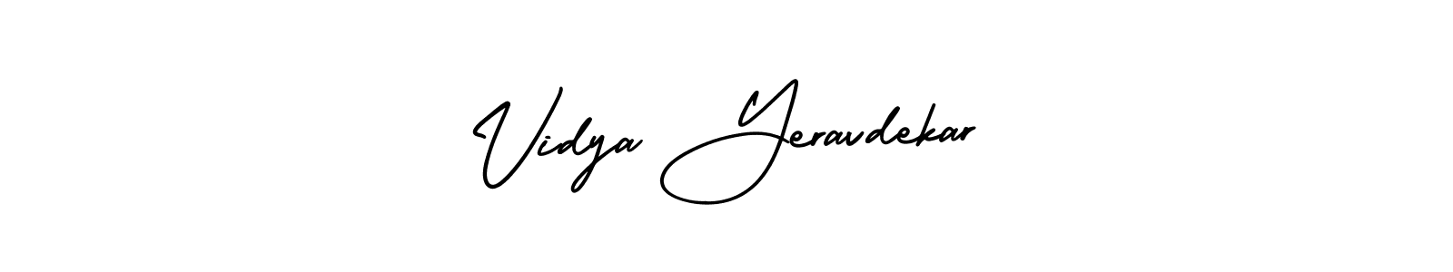 It looks lik you need a new signature style for name Vidya Yeravdekar. Design unique handwritten (AmerikaSignatureDemo-Regular) signature with our free signature maker in just a few clicks. Vidya Yeravdekar signature style 3 images and pictures png