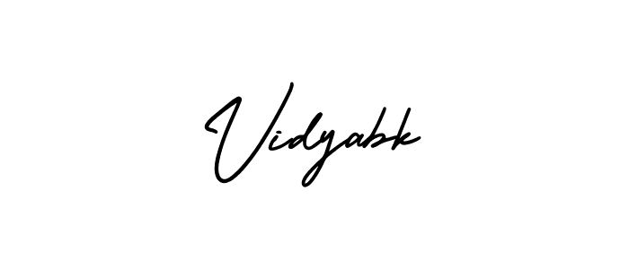 Design your own signature with our free online signature maker. With this signature software, you can create a handwritten (AmerikaSignatureDemo-Regular) signature for name Vidyabk. Vidyabk signature style 3 images and pictures png